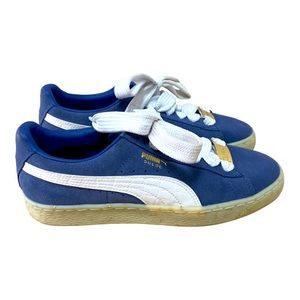 $$Puma sz 8  Blue Suede Classic Sneakers